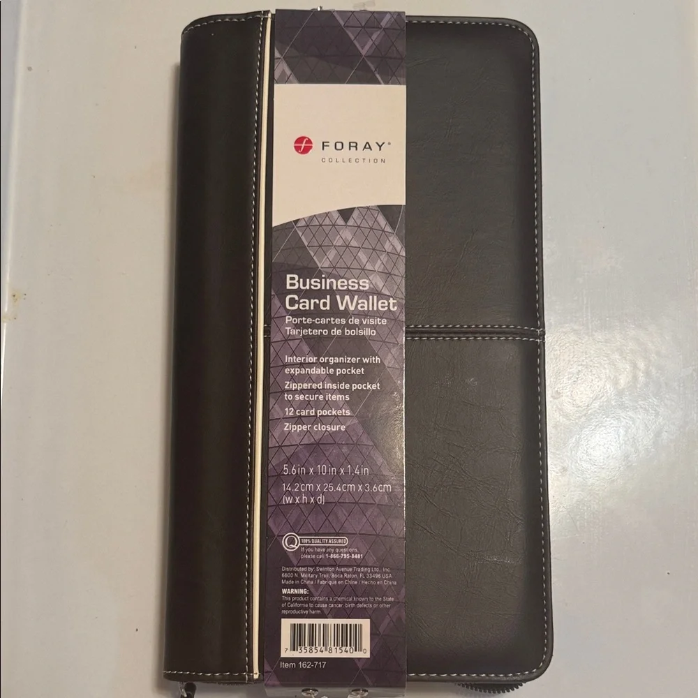 Foray Card Brown Business Card Organizer Wallet