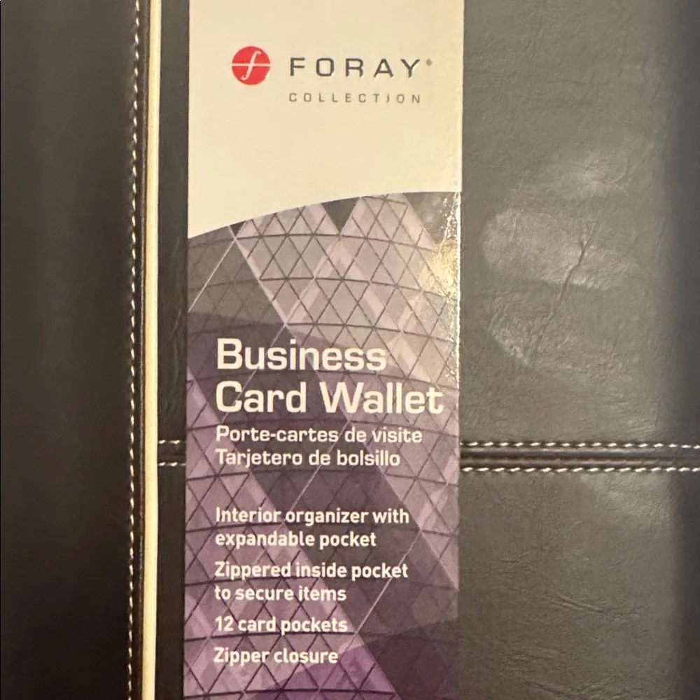 Foray Card Brown Business Card Organizer Wallet