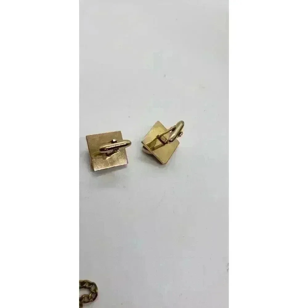 Vintage Cufflinks Bowling Ball & Pin Gold & Silver 3D Dimensional Cuff Links