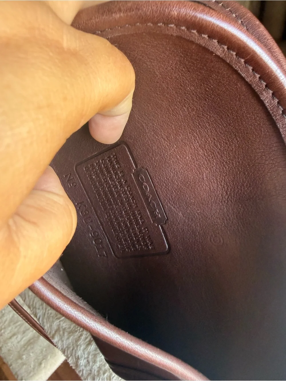 Coach vintage leather exterior