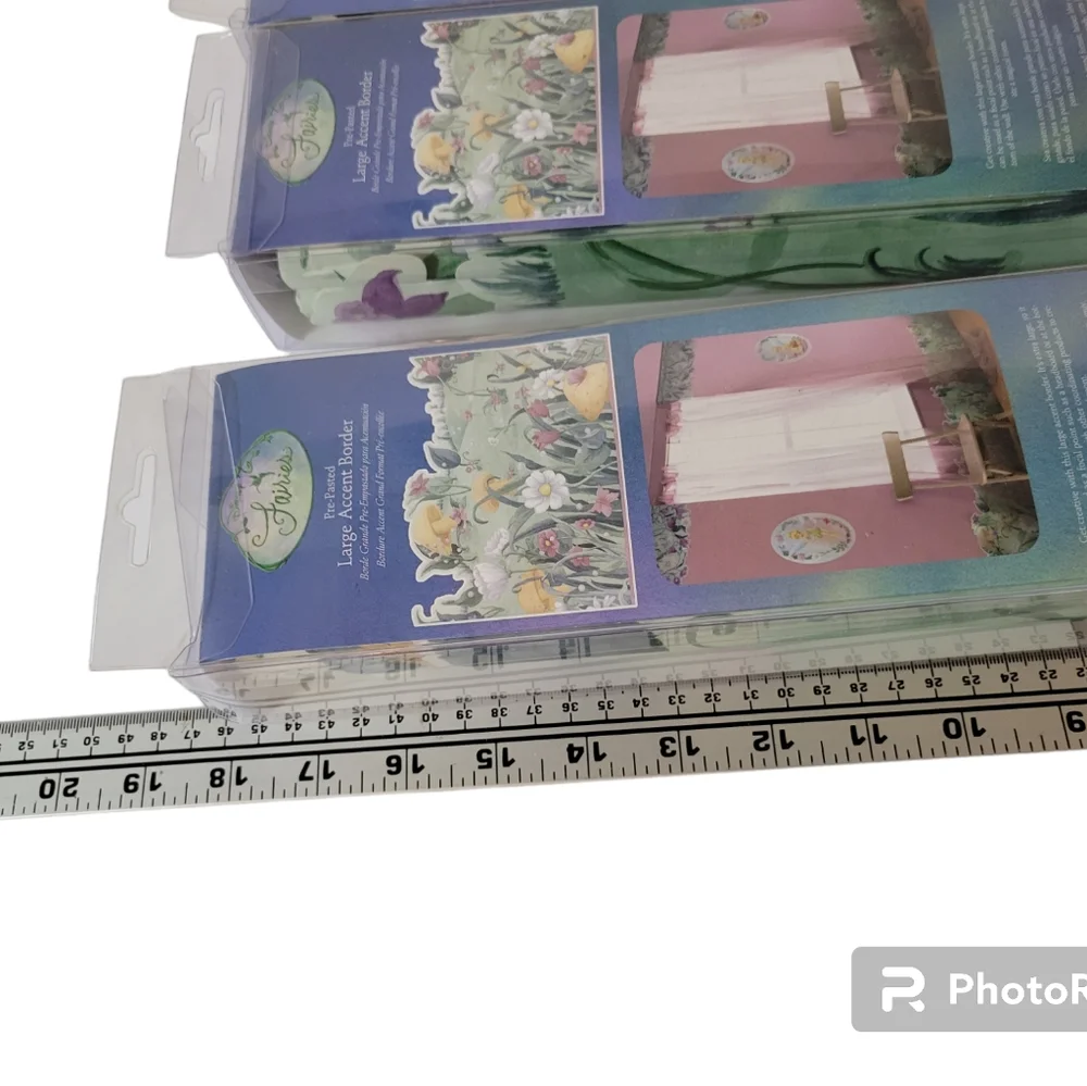 Disney Fairies Pre Pasted Large Borders Flowers Mushrooms Pastel