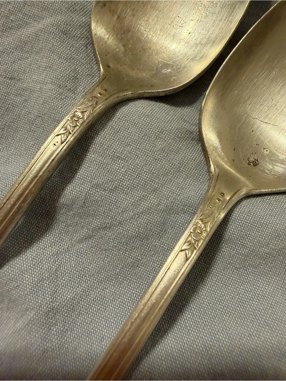 Oneida Community Tudor Plate Fantasy Silverplate Iced Tea Spoons Set of 2