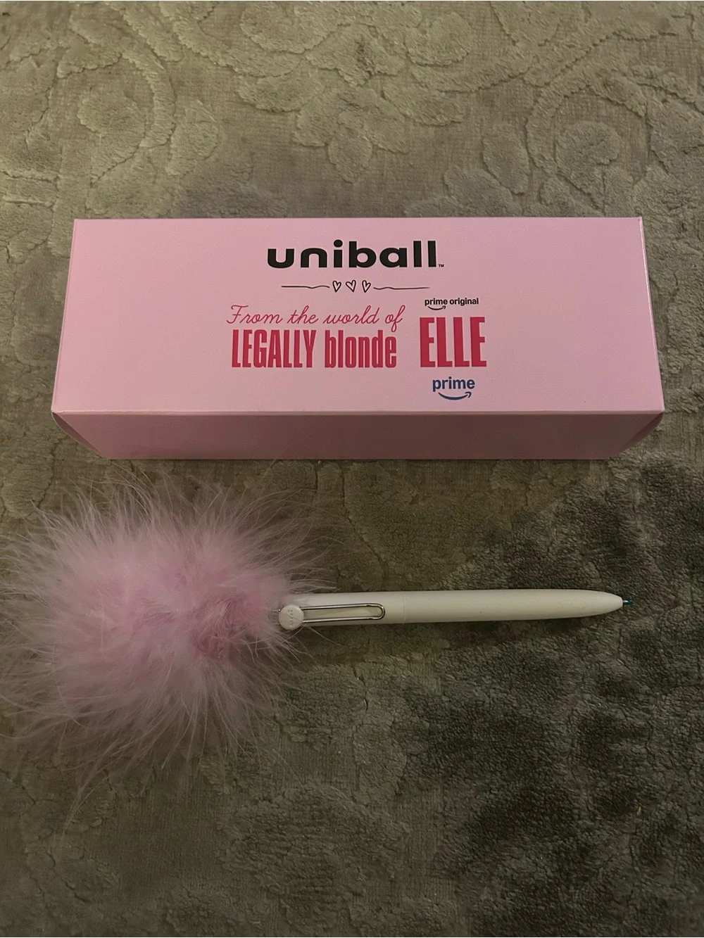 NEW Uniball Elle: From the World of Legally Blonde Pink Fluffy Pen