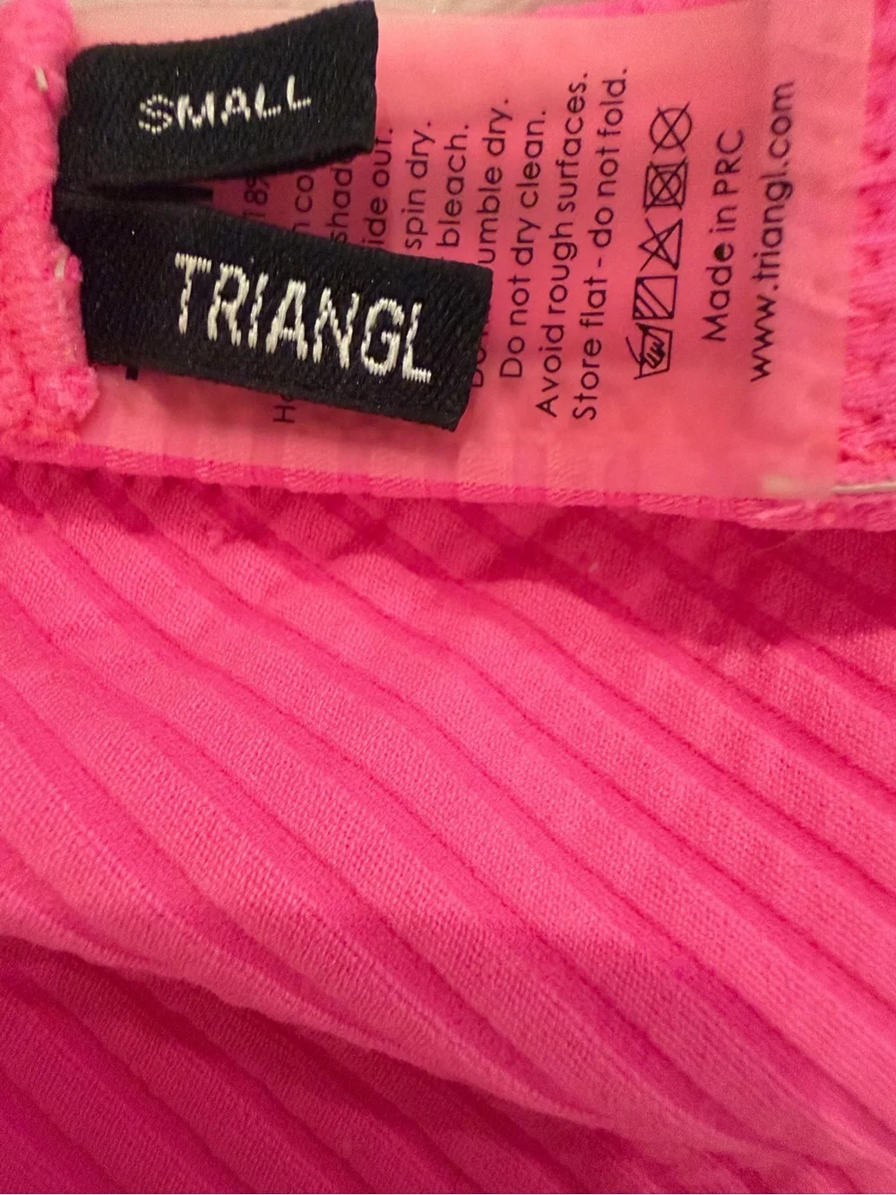 triangl swimwear Hot Pink Ribbed Two-Piece Bikini
