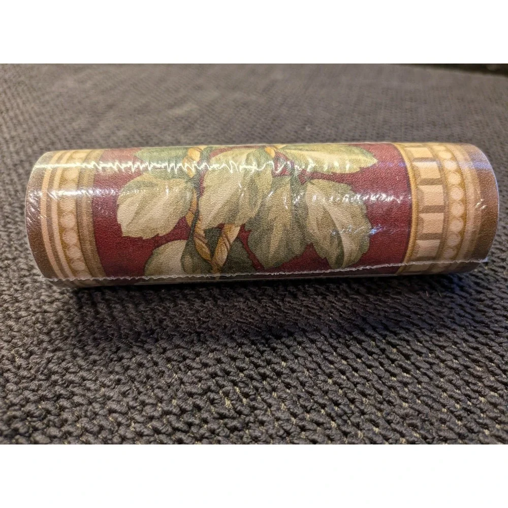 Sunworthy Wallpaper‎ Border Botanical Leaf Burgundy Tan MP060112B 5 Yards NEW