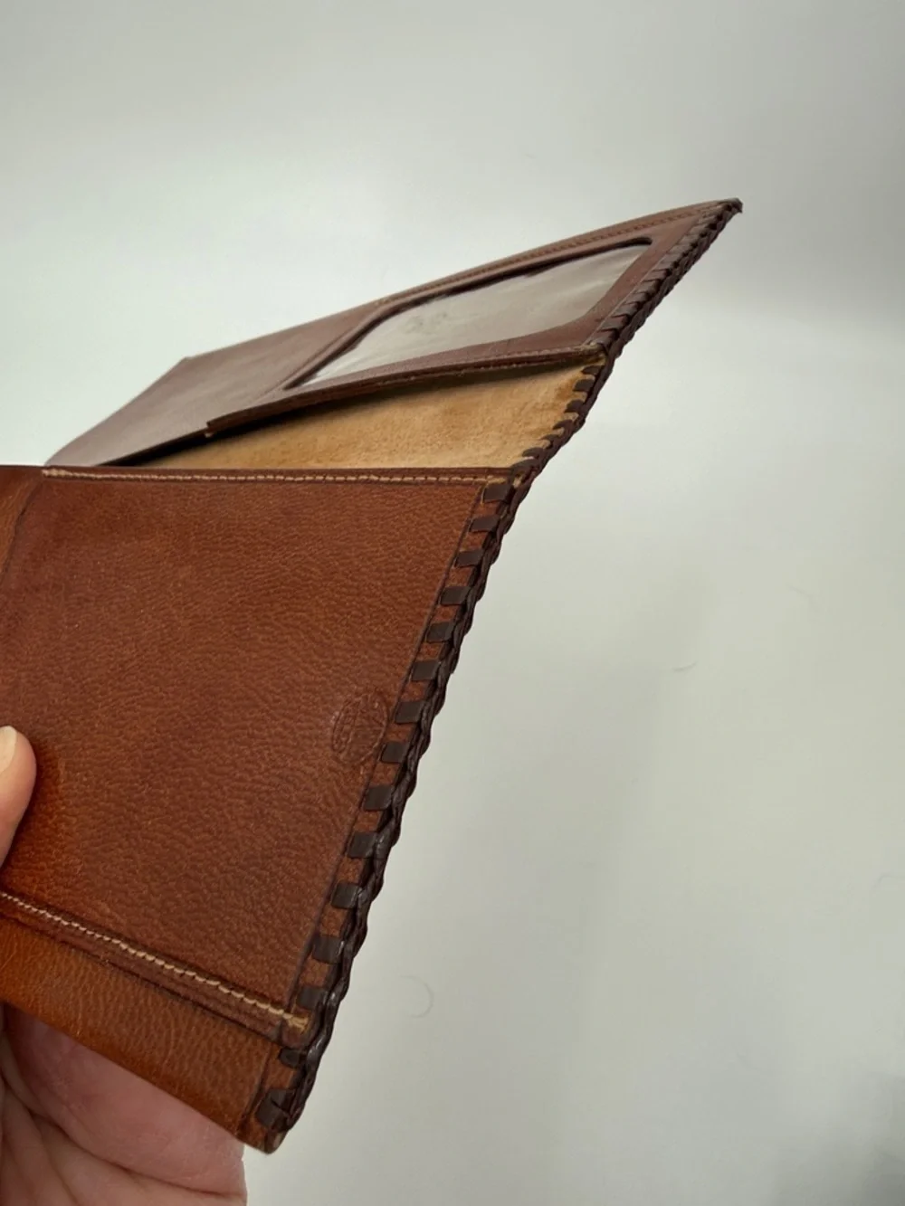 Wallet Vintage CASA ARVE Mexico Tooled Leather Wallet, Aztec Calendar Design