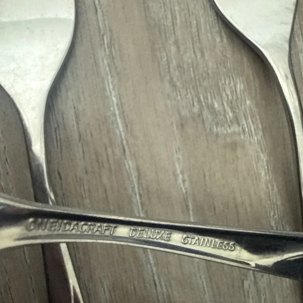 Set of 5 Oneida Community MY ROSE Glossy Stainless Flatware 6 1/4