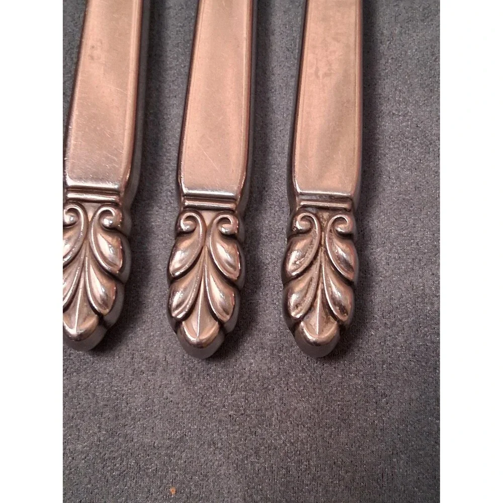 International Silver Norse Soup Place Spoons (4) Stainless Modernist