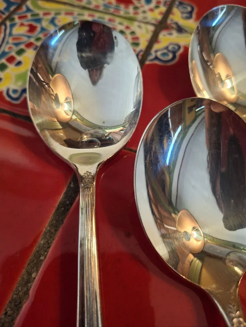 Oneida Silverplate Round Soup Spoons 
