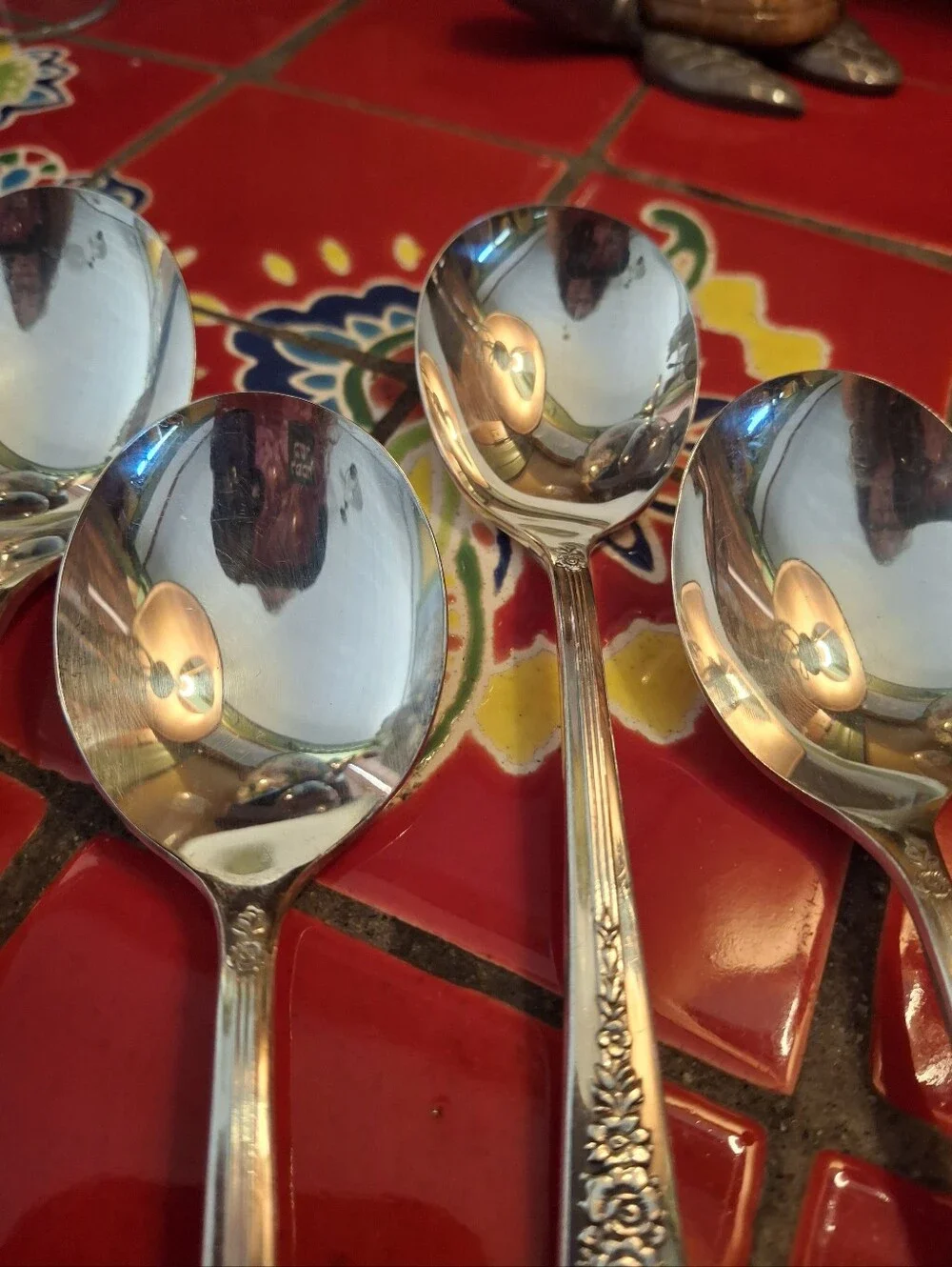 Oneida Silverplate Round Soup Spoons 