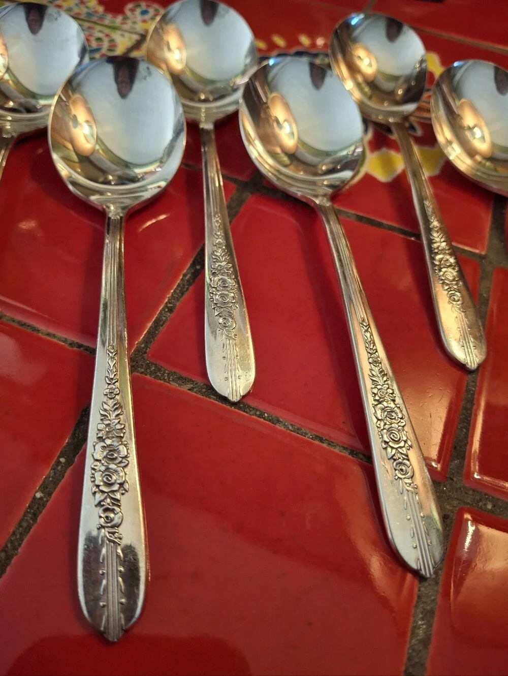 Oneida Silverplate Round Soup Spoons 