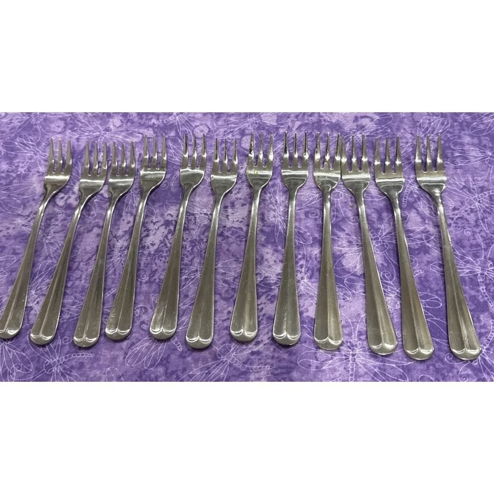 Towle Supreme‎ Stockbridge Cocktail Seafood Forks Fork Stainless Korea Set Of 12