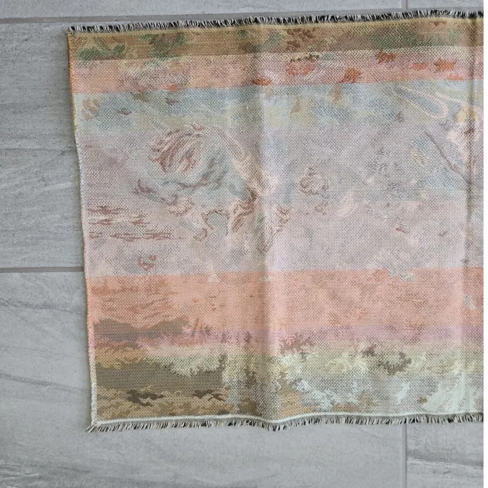 Vintage French Tapestry Beautiful Pictorial Romantic Decor Tapestry 38