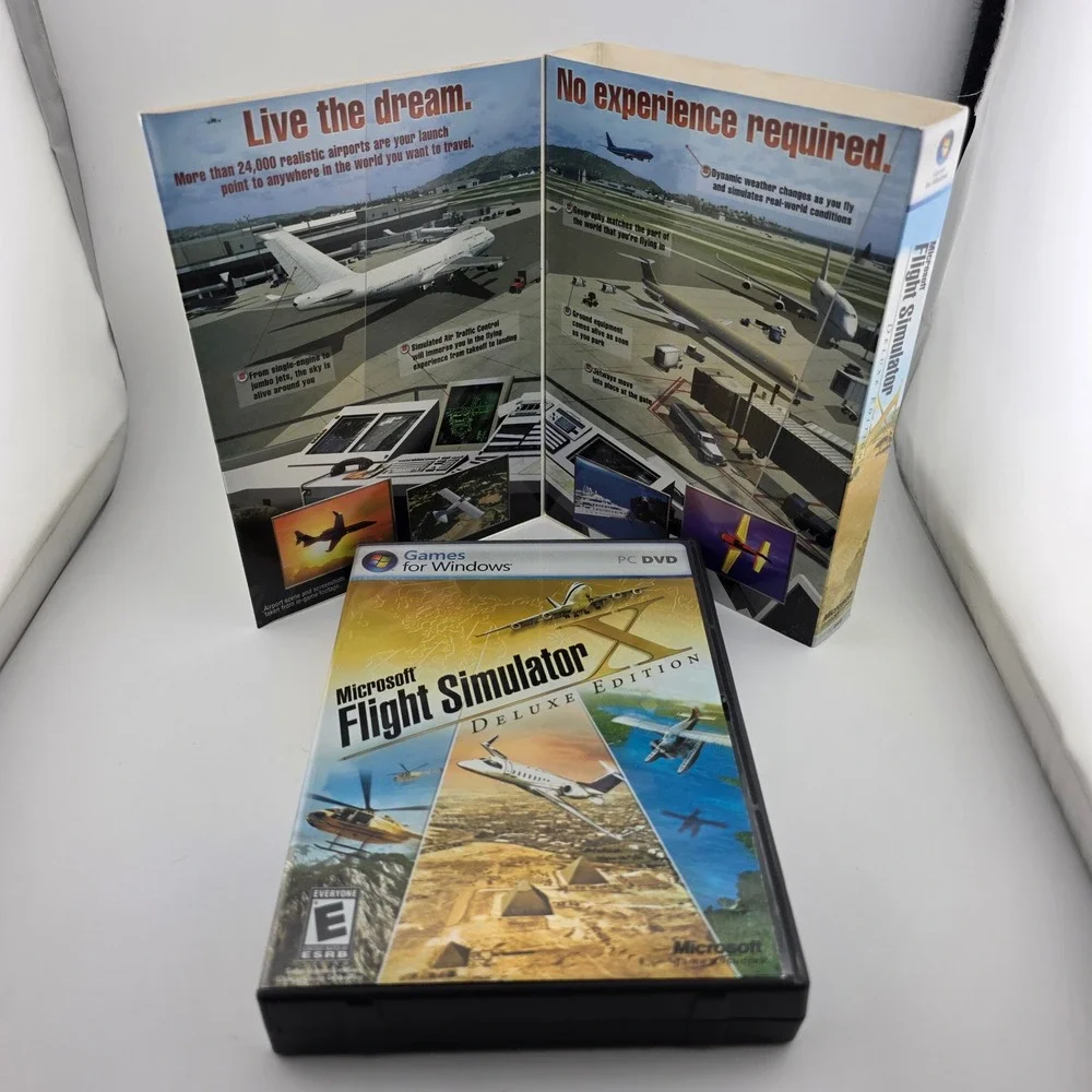 Microsoft Flight Simulator X Deluxe Edition PC DVD Windows Gold Good Nostalgia