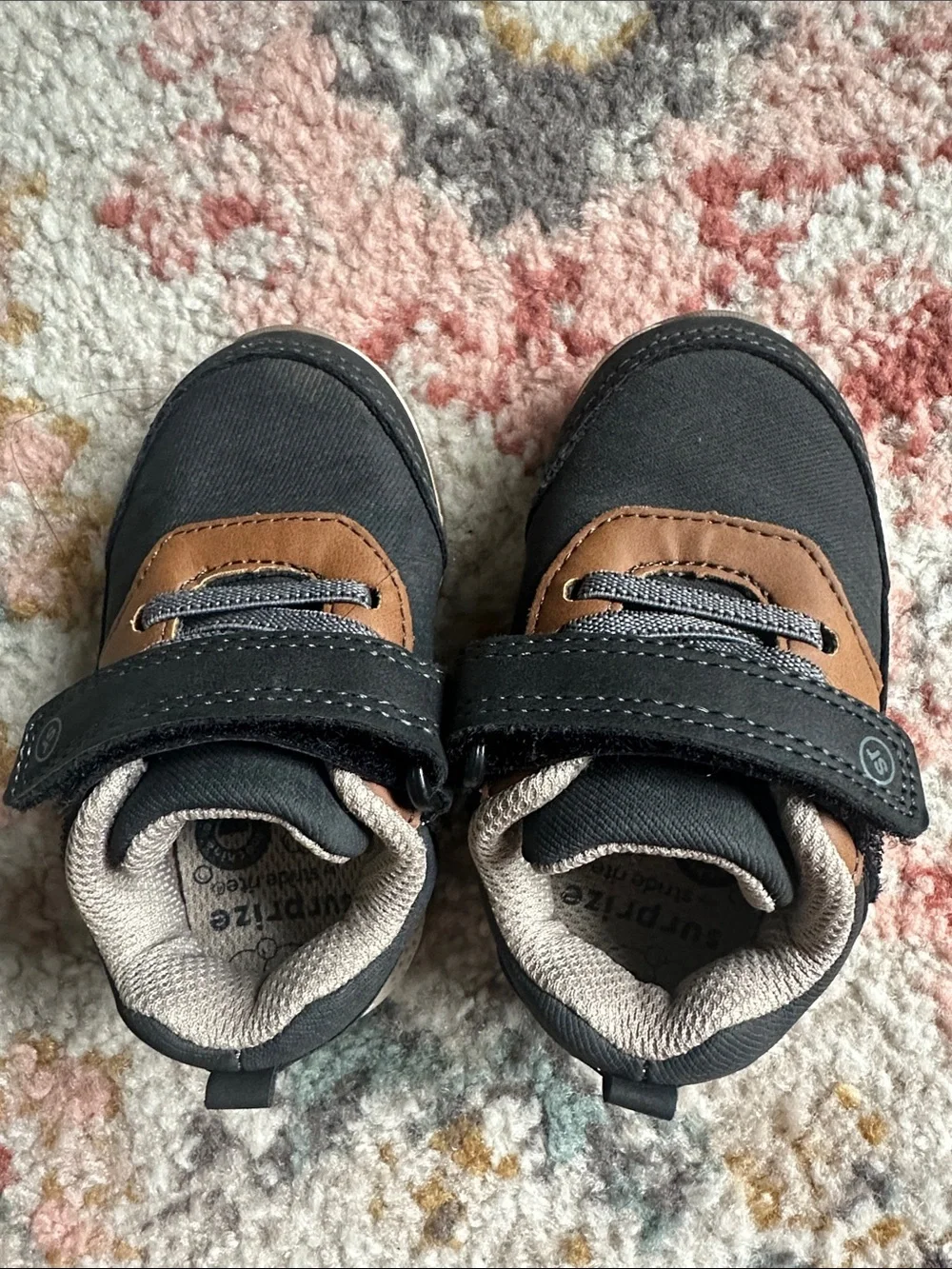 Infant Black and Brown Sneakers