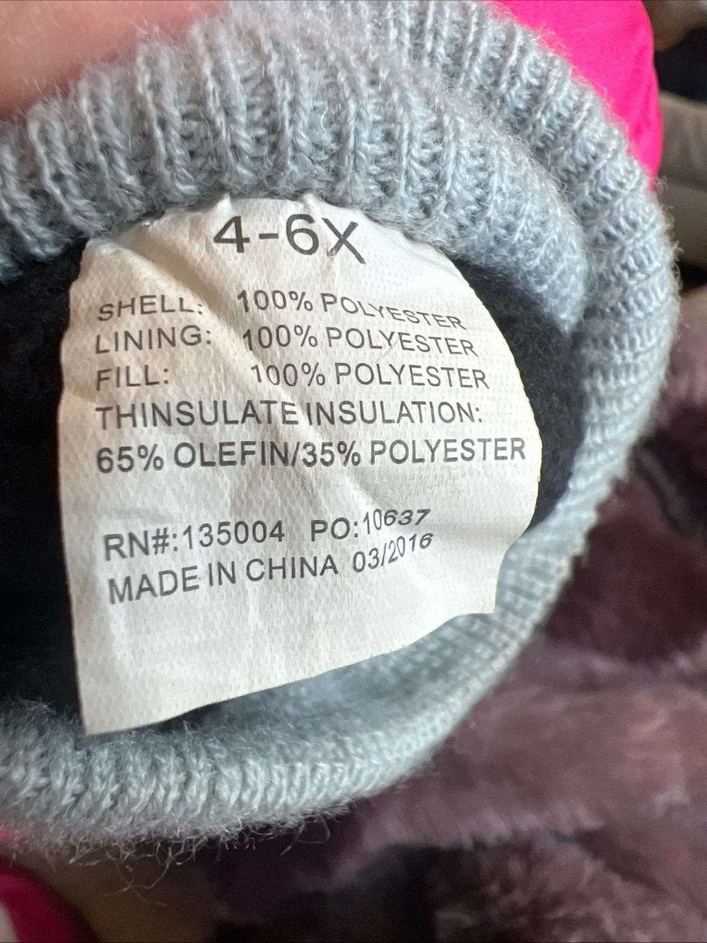 Girls Pink Winter Gloves Thinsulate Size 4-6x