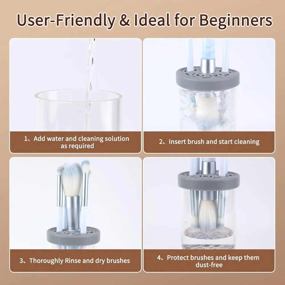 Cordless Rechargeable Makeup Brush Cleaner