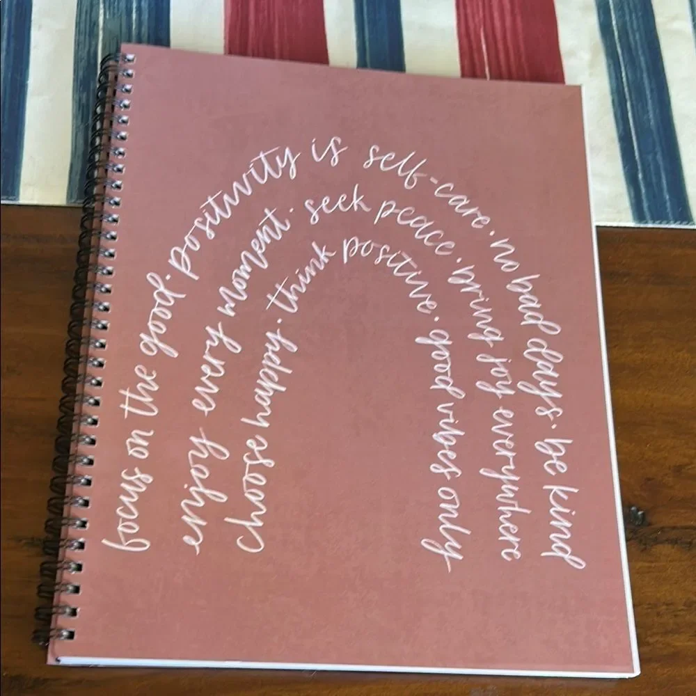 Elyse Breanne Inspirational Spiral Notebook in Pink new