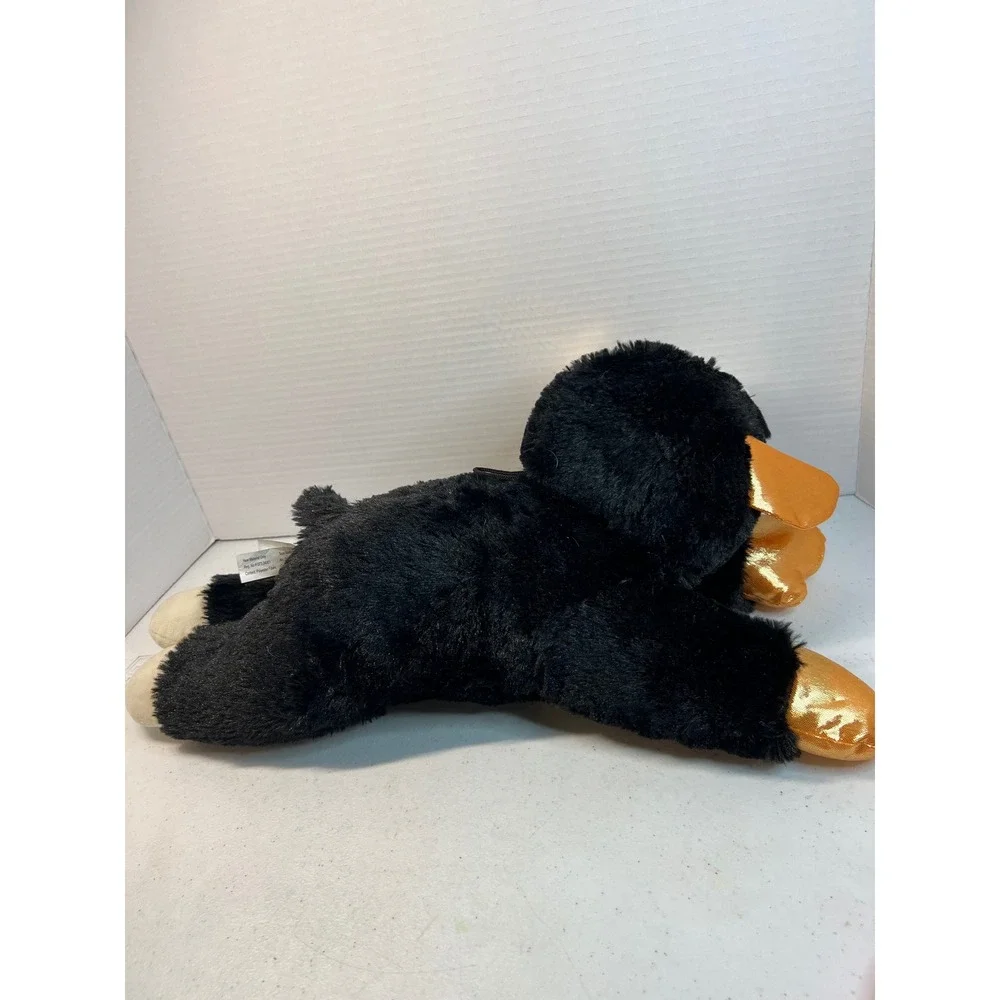 Multipet Lamb Chop Plush Black Gold Metallic Sheep DreamWorks 17 Inch Toy