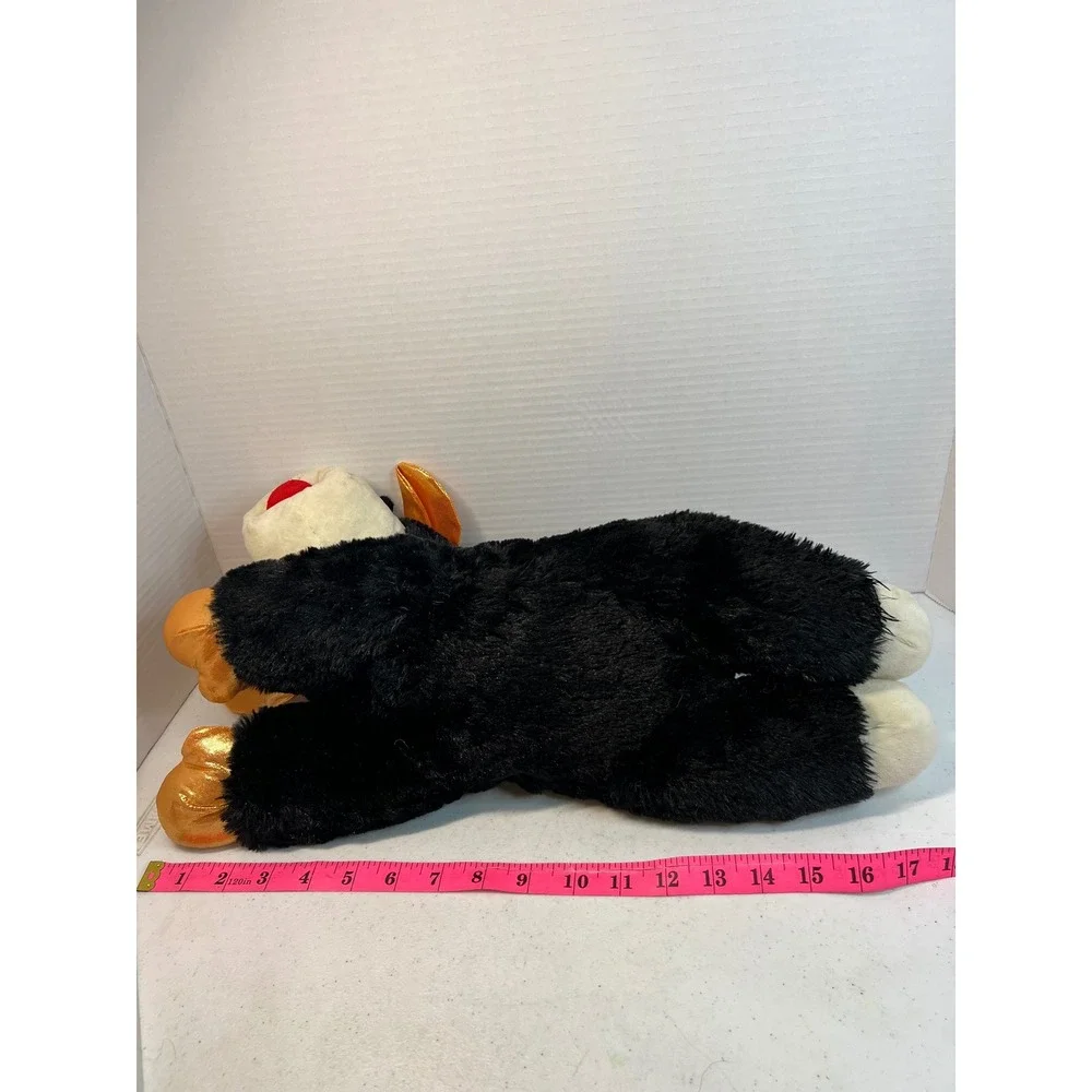 Multipet Lamb Chop Plush Black Gold Metallic Sheep DreamWorks 17 Inch Toy