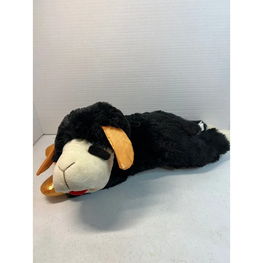 Multipet Lamb Chop Plush Black Gold Metallic Sheep DreamWorks 17 Inch Toy
