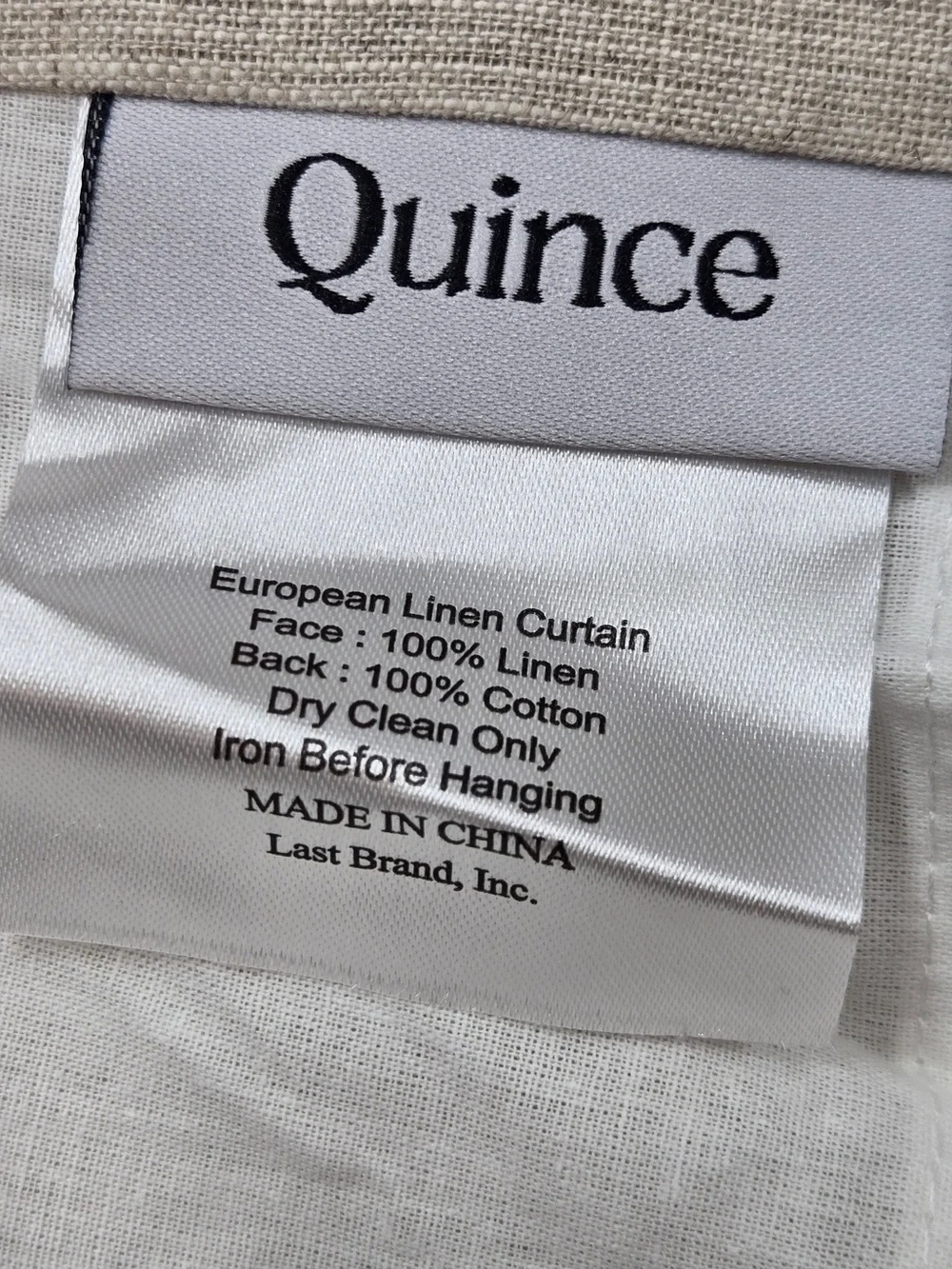 Quince includes 48x108