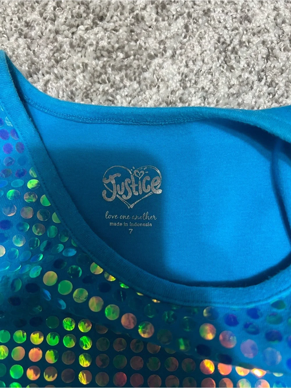 Justice sparkling blue