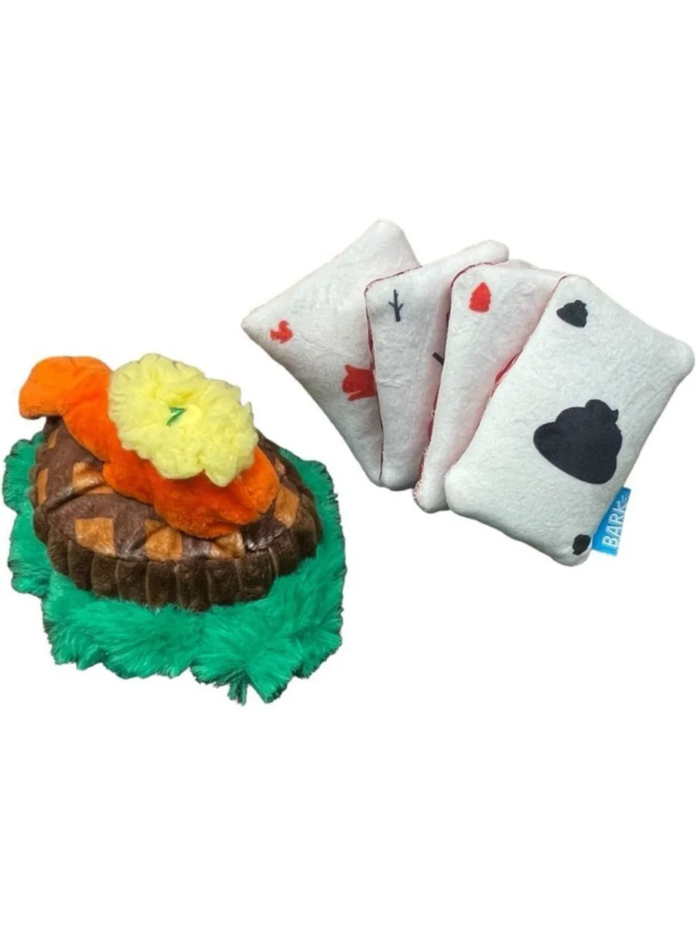 Bundle Bark Dog Toys Borf and Torf Lick A Card Any Card Squeaker Crinkle Treat