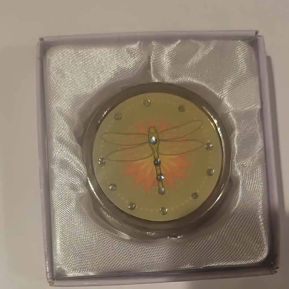 Dragonfly Design Wall Clock - Yellow and Orange