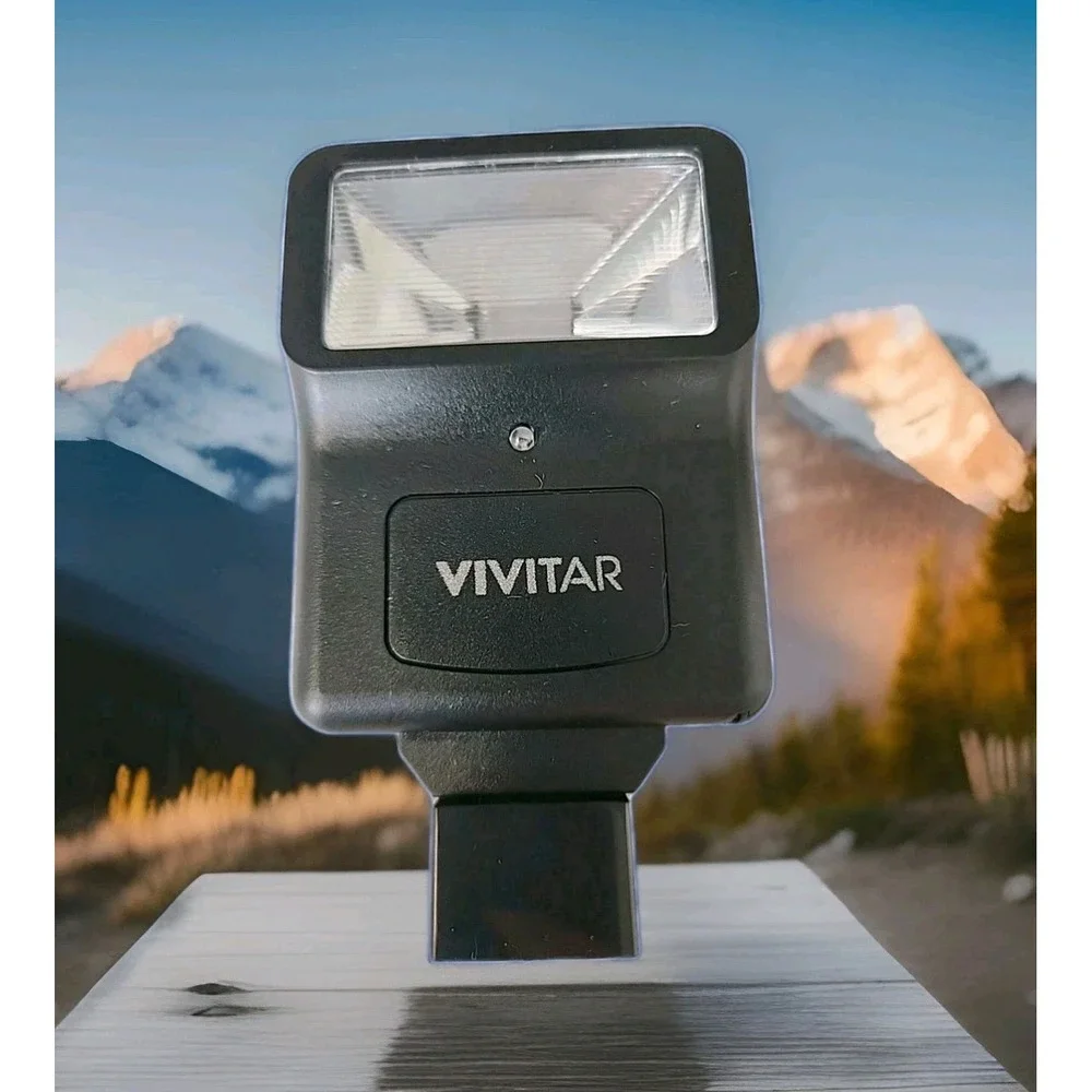 VTG Vivitar Light it Up Digital Slave Flash +Hot Shoe Bracket V319AF-NOC In Box
