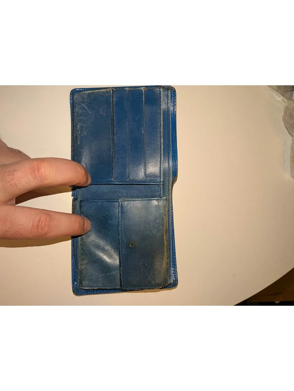Louis Vuitton Blue Epi Leather Marco Bifold Wallet Coin Pocket Mens Compact Uni