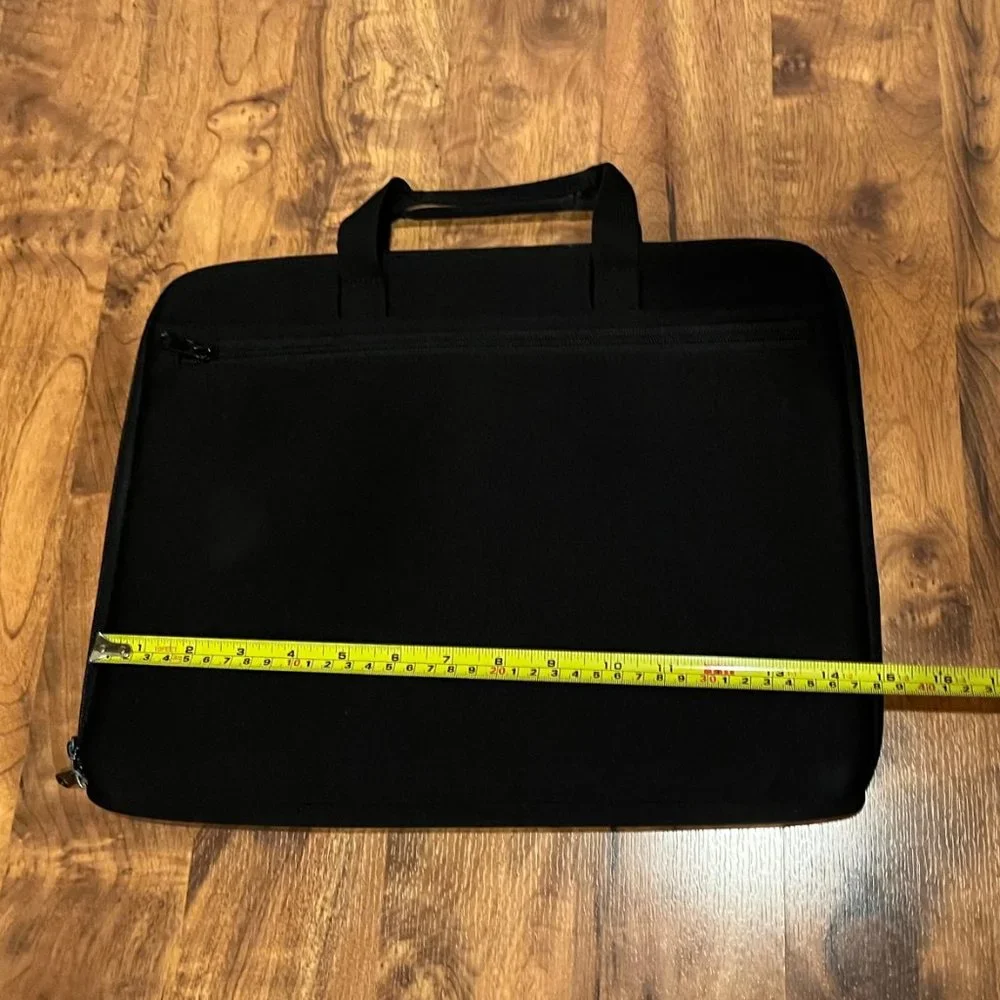 Black Laptop / Tablet Sleeve - Full Zipper with Handles