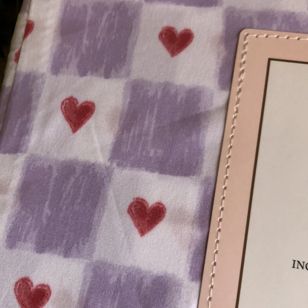 Cupcakes & Cashmere Purple and Red HEARTS Twin Sheet Set