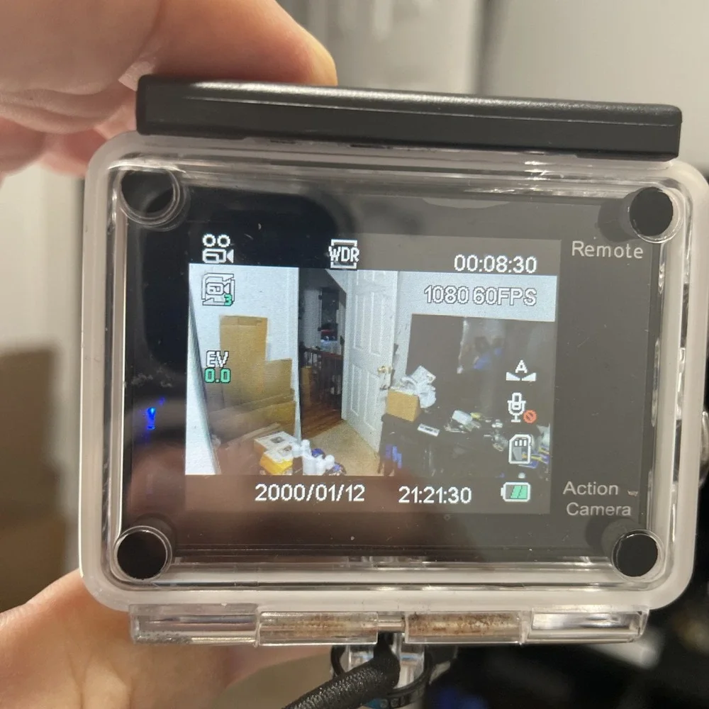 AKASO Brave 4 Action Waterproof Camera 4K Ultra HD 60FPS+Battery+Charger- Tested