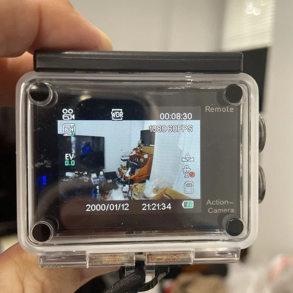 AKASO Brave 4 Action Waterproof Camera 4K Ultra HD 60FPS+Battery+Charger- Tested