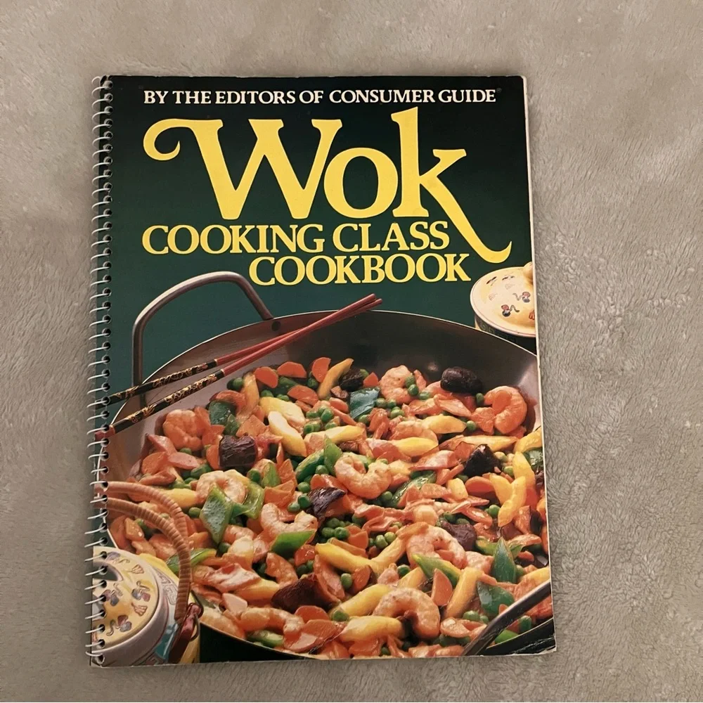 Wok Cooking Class Cookbook Consumer Guide Recipe Book 1983 Ring‑Bound