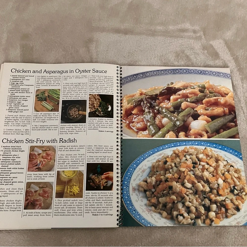 Wok Cooking Class Cookbook Consumer Guide Recipe Book 1983 Ring‑Bound