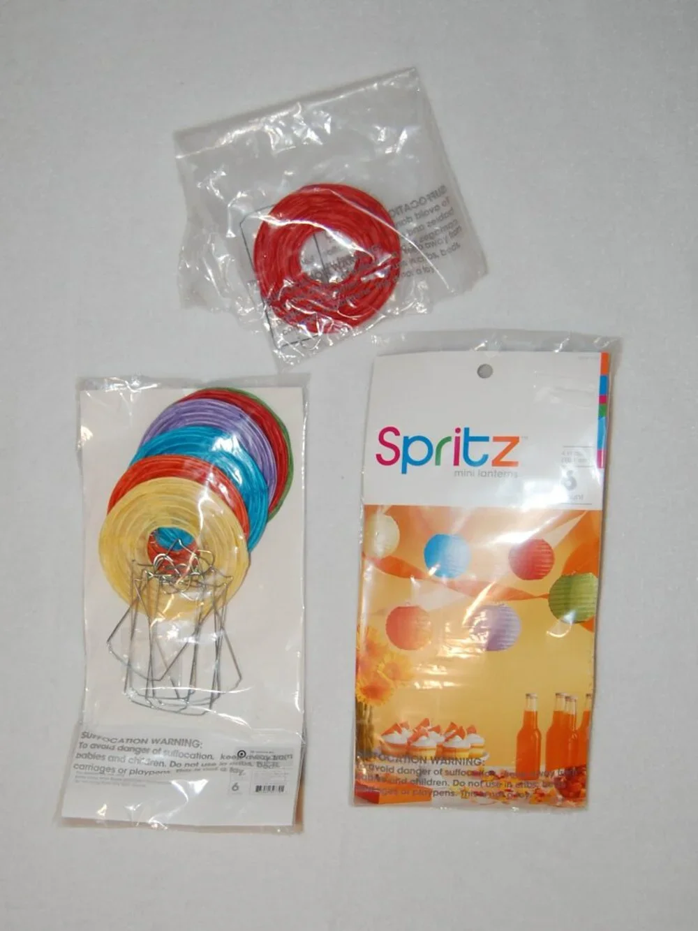 NWT Spritz Party Lanterns, 2-Pack, 6 Lanterns Each, 4-inch diameter