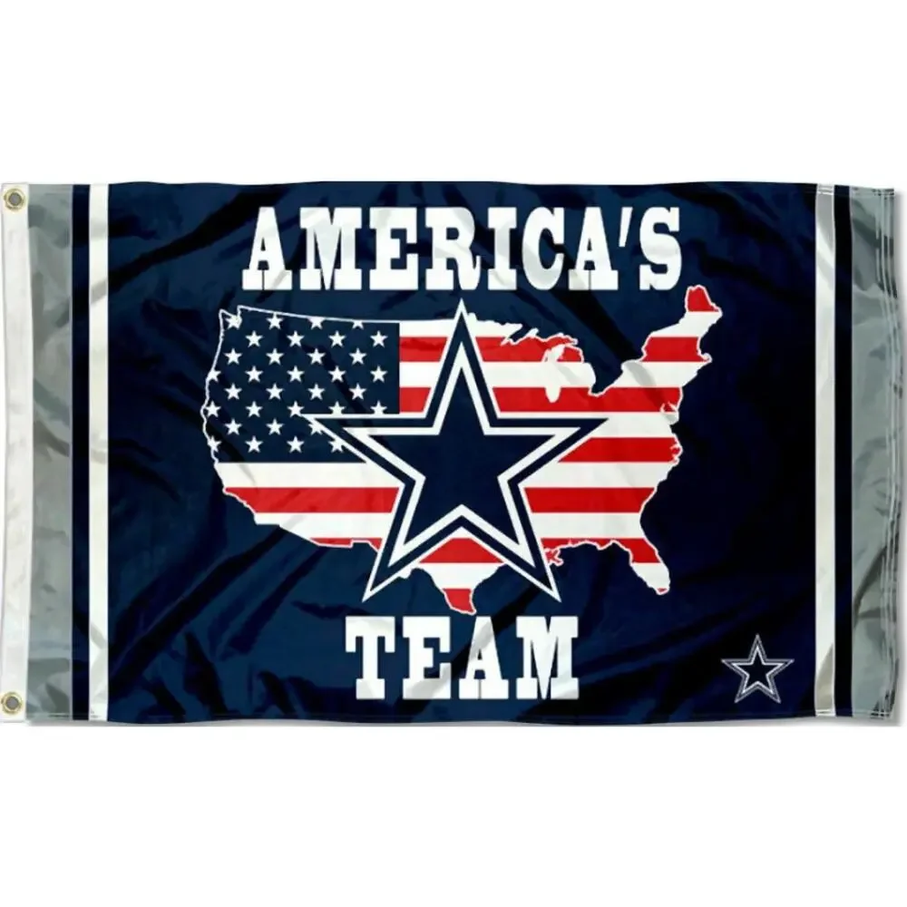 Dallas Cowboys America's Team Flag Banner Patriotic‎ Mancave Garage New 3x5 Feet