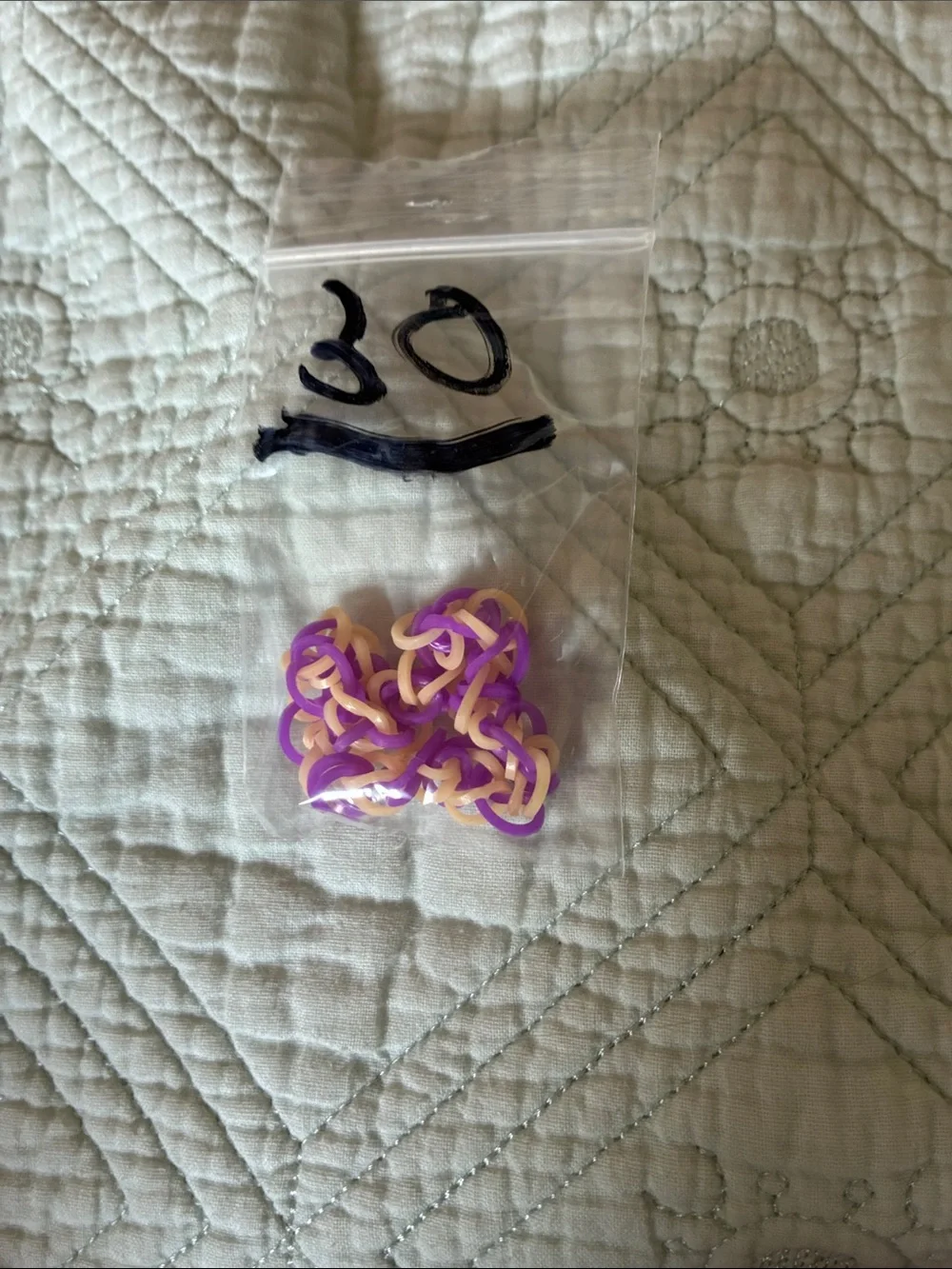 Purple and Peach Mini Rubber Bands Pack