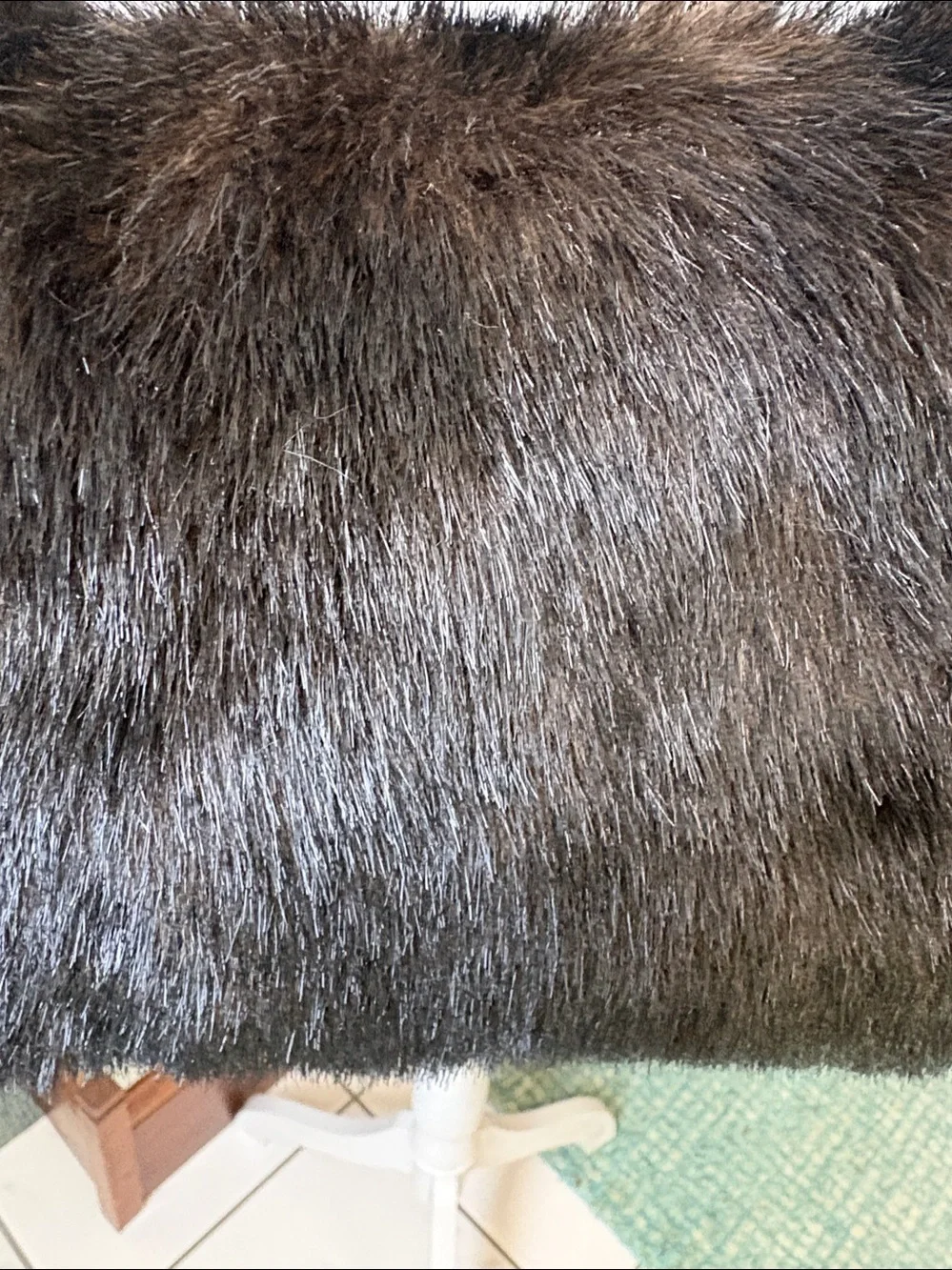 Hand Warmer  Muff   Faux fur Around the neck string keeper Brown black  adult