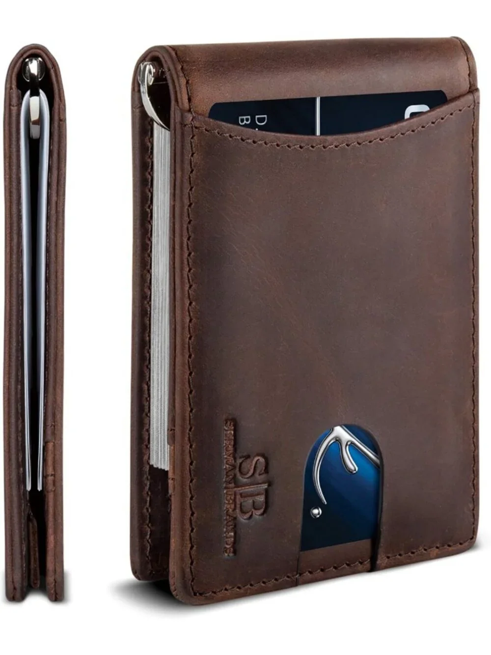 Slim RFID Blocking Leather Bifold Wallet for Men | Minimalist Front Pocket
