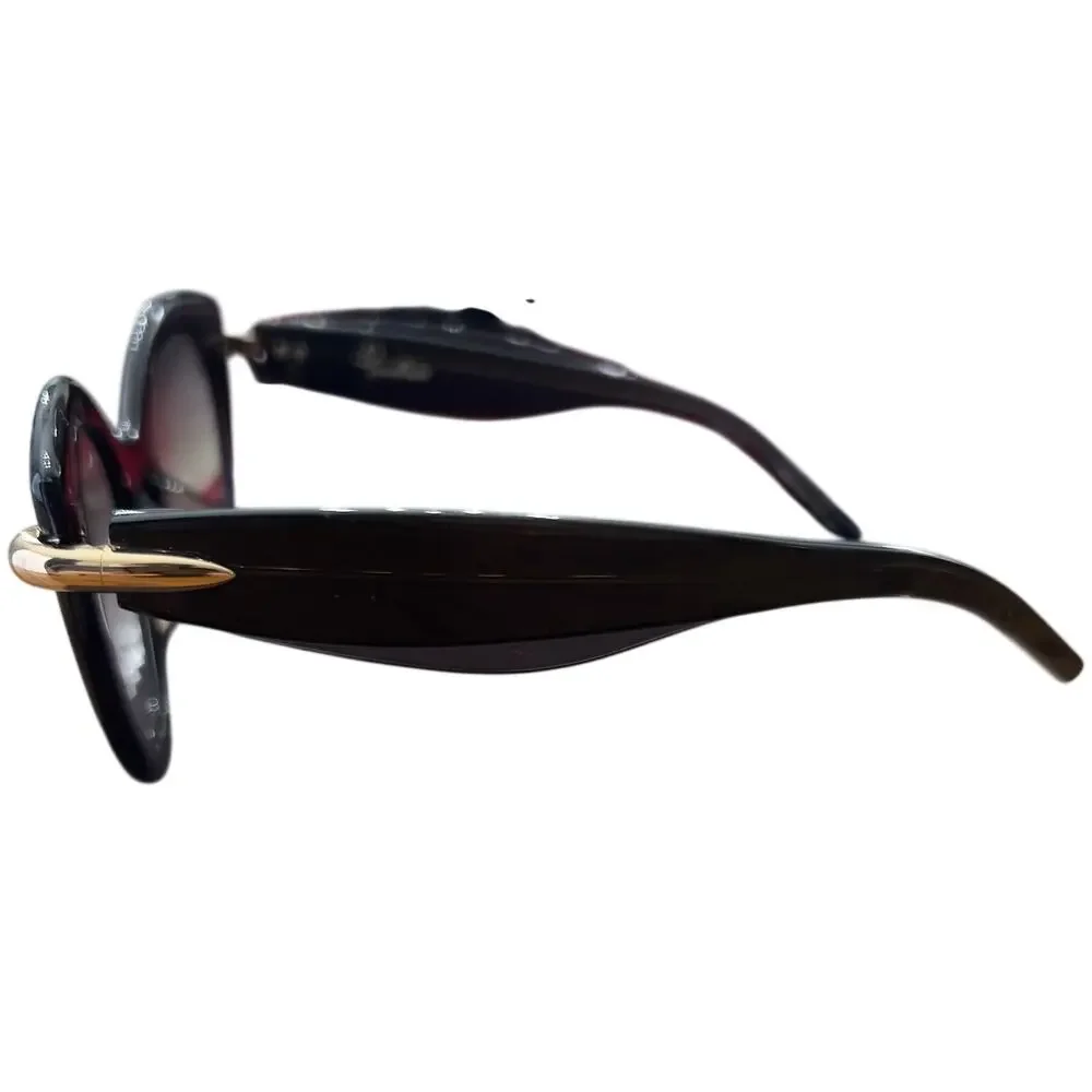 POMELLATO New Sunglasses Cateye Black Blue Mirror PM0004 001 52 22 145