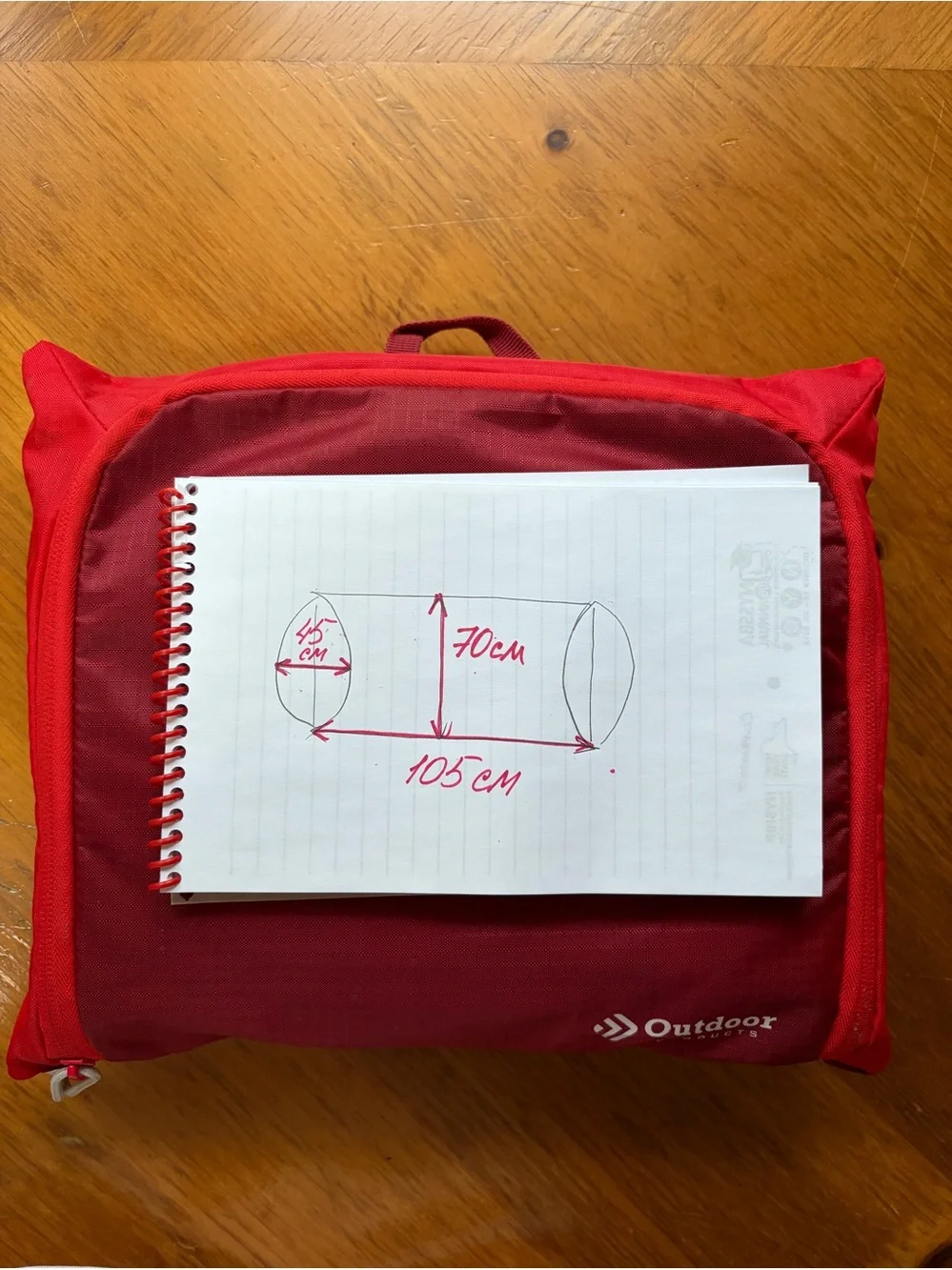 Outdoor Products 96L Deluxe Duffel Daypack - Red L