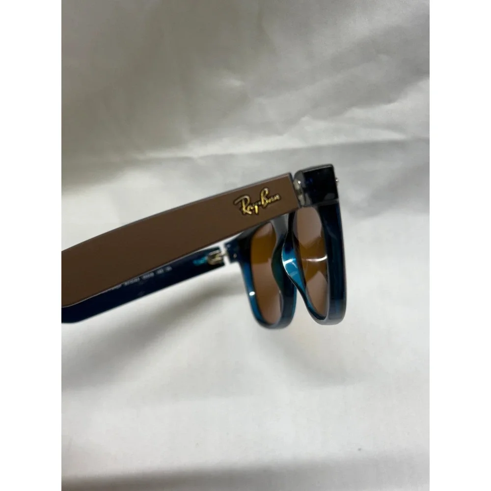 Ray-Ban Used Wayfarer RB2132 Sunglasses Unisex 55mm Blue Brown Good Prescription