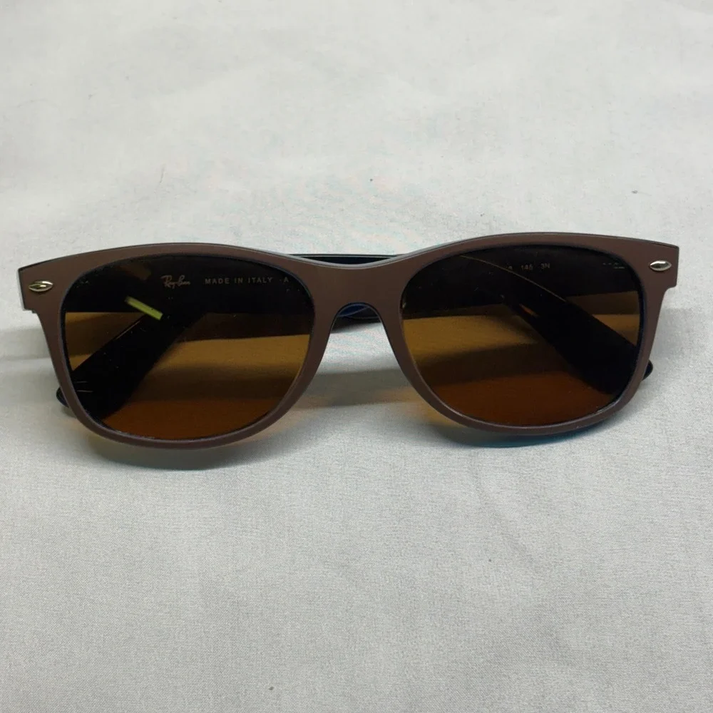 Ray-Ban Used Wayfarer RB2132 Sunglasses Unisex 55mm Blue Brown Good Prescription