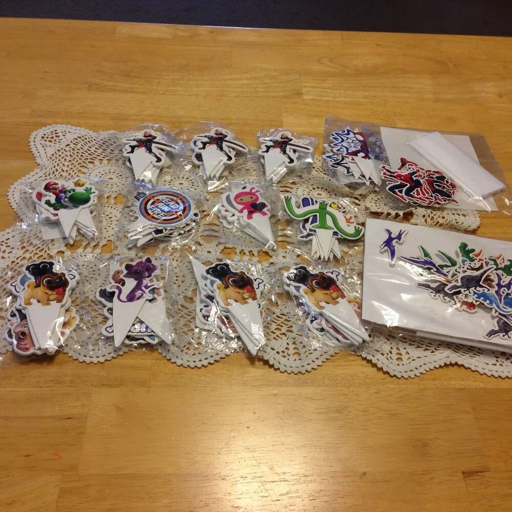 Party Supplies, cupcake toppers for home goods or store bought
