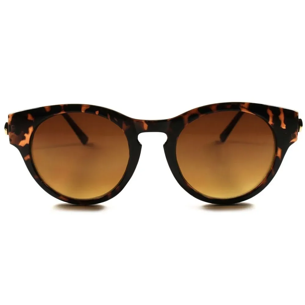 Stylish Hot Vintage Retro Tortoise 80s 90s Hipster Round Mens Womens Sunglasses