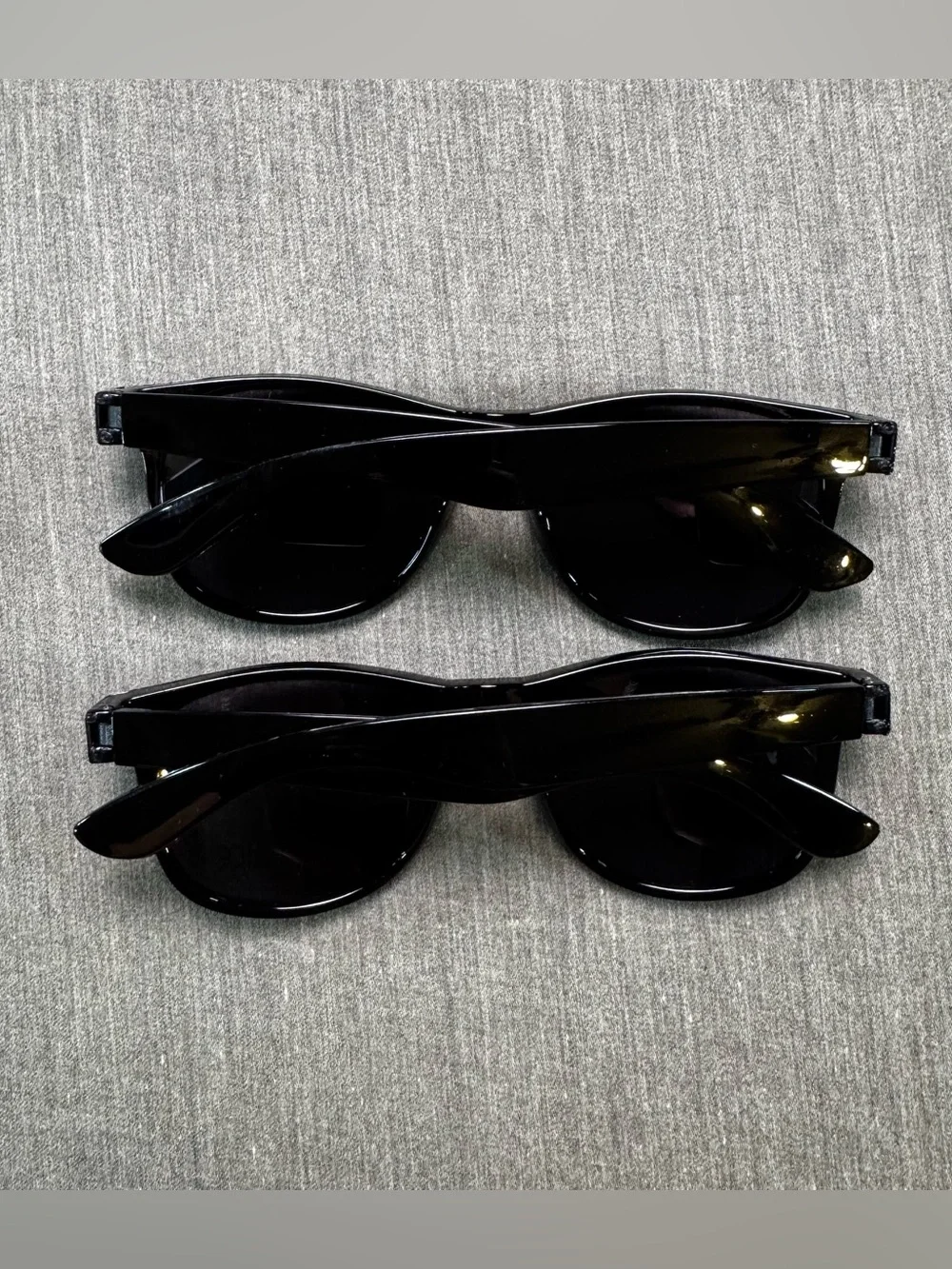 2 Pack Classic Black Sunglasses UV400 Protection Lot of 2 80s Style NEW Unisex