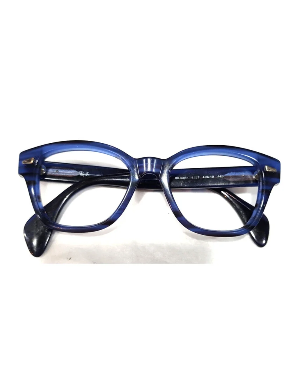 Ray Ban RB0880S 8053 No Lenses Blue Sunglasses Frame 49-19 145 Loose Rivit READ